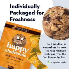 M MODBALLS individually wrapped ball emphasizing portability benefit