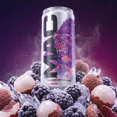 MAC Energy lychee and berry close-up illustrating exotic flavor and fresh appeal