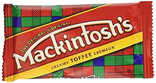 Mackintosh 45g front packaging showing classic plaid wrapper and gift-ready appeal