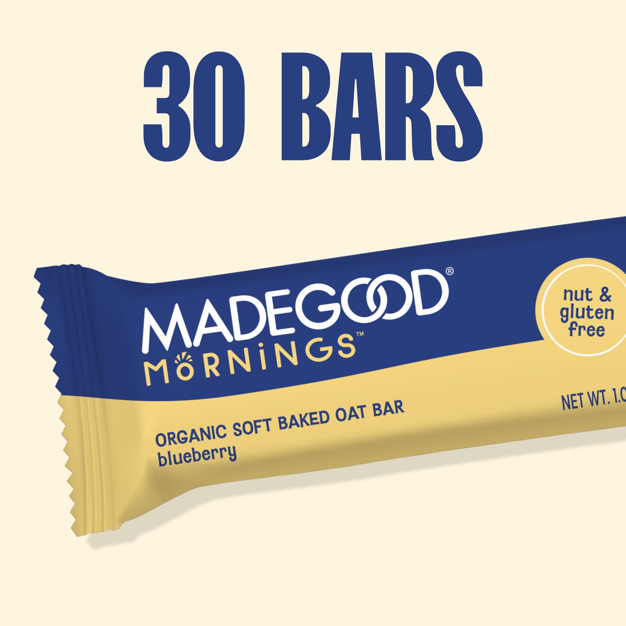 MadeGood bar held in hand for scale showing compact size benefit