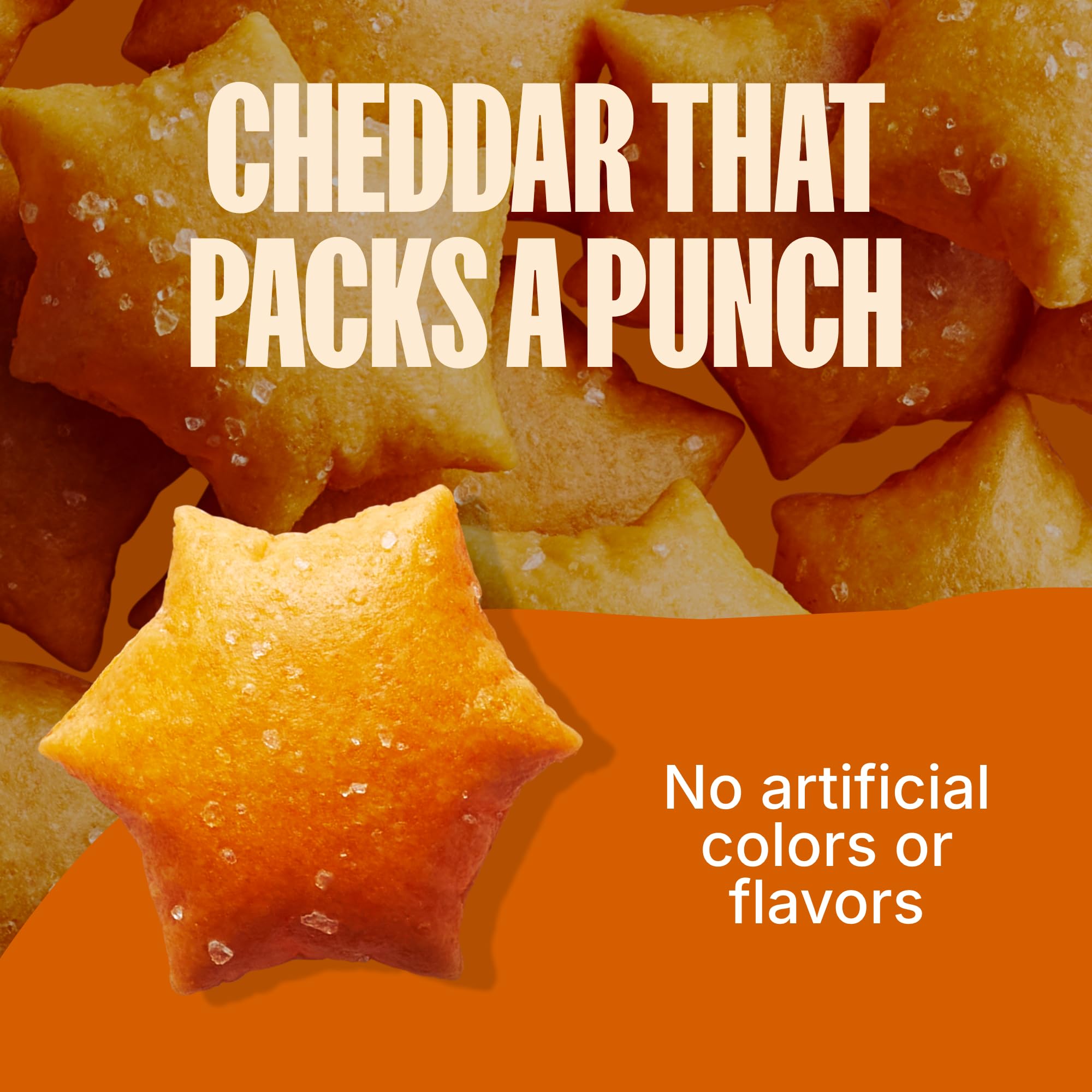MadeGood bag open with visible star crackers showing fresh resealable convenience