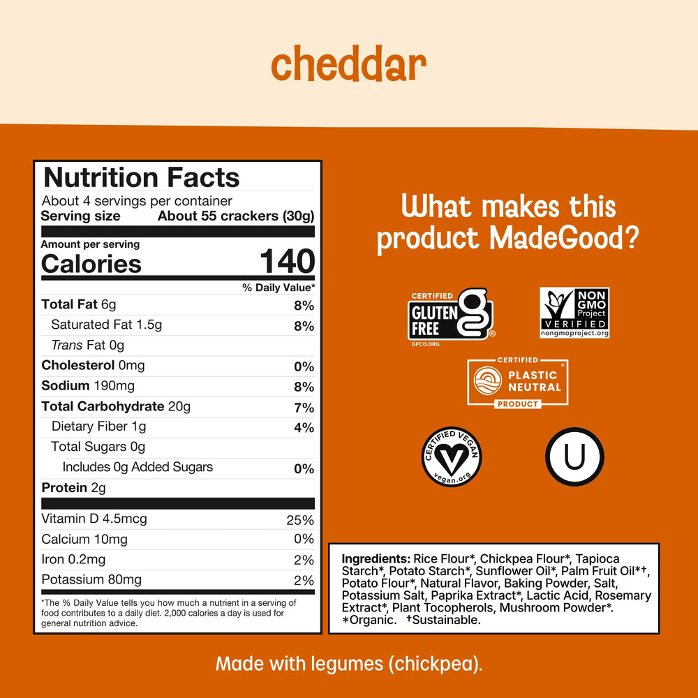 MadeGood ingredients label displayed to show organic and allergy-friendly benefits