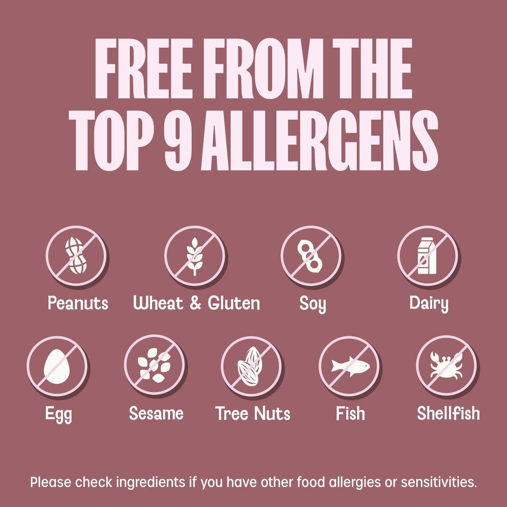 MadeGood ingredient label close-up, clear allergen information visible