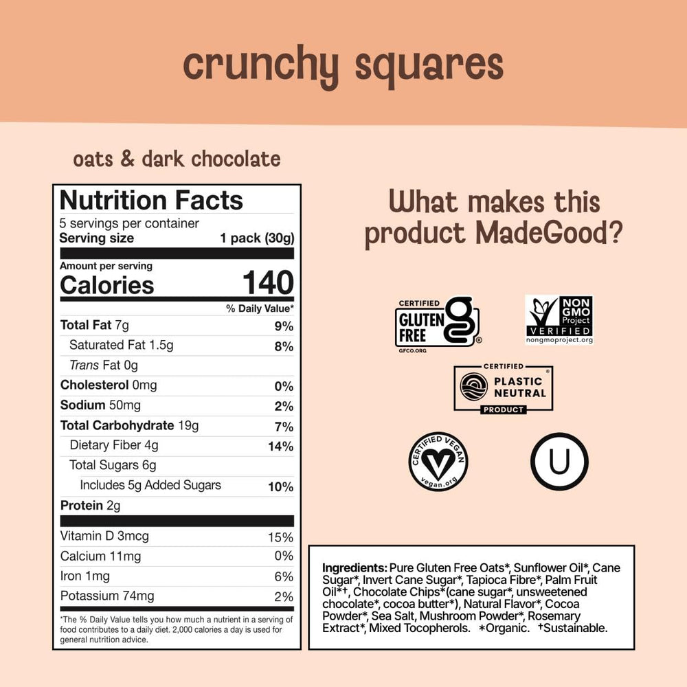 MadeGood individually wrapped bars inside box for quick grab-and-go convenience