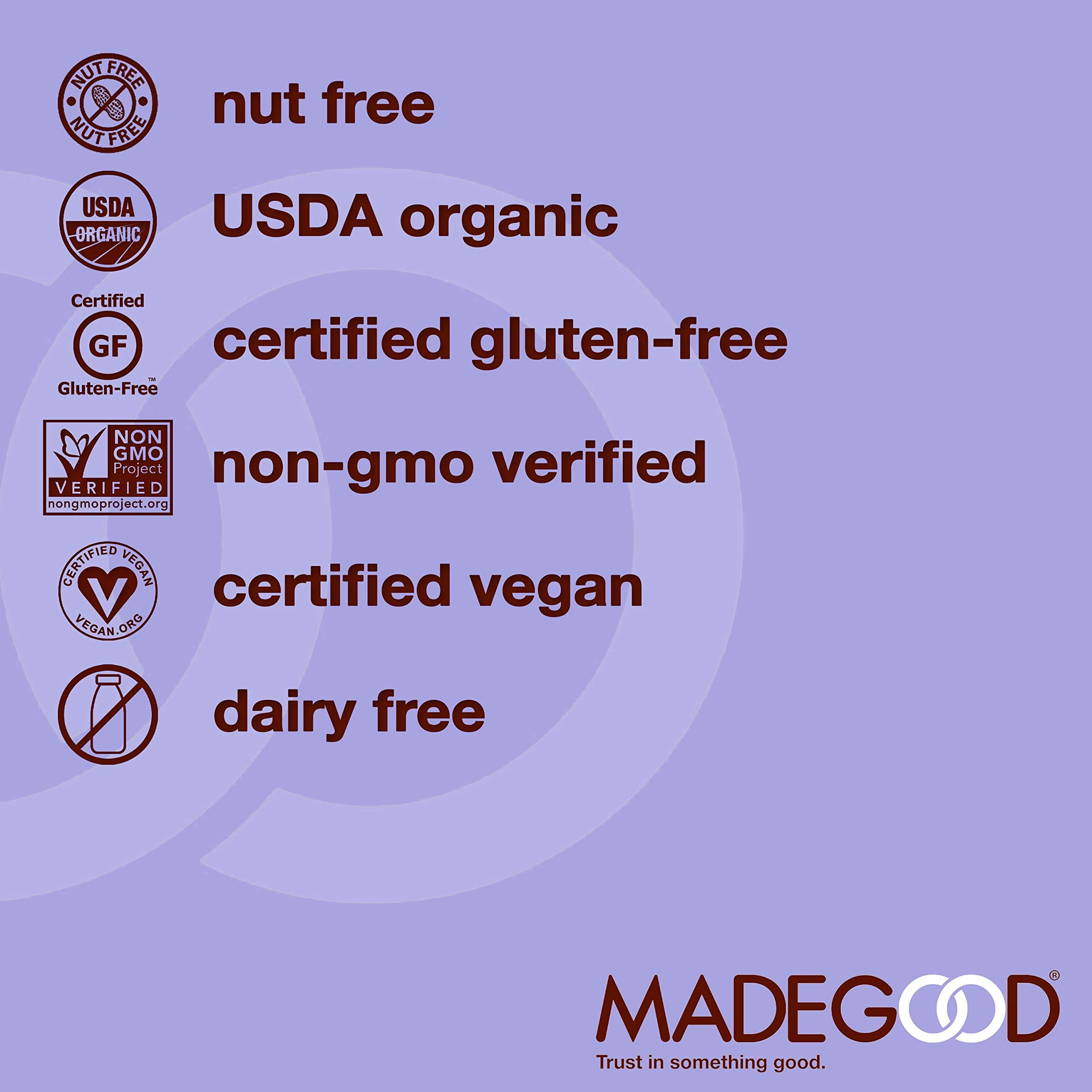 MadeGood granola sprinkled over yogurt illustrating crunchy topping and flavor boost