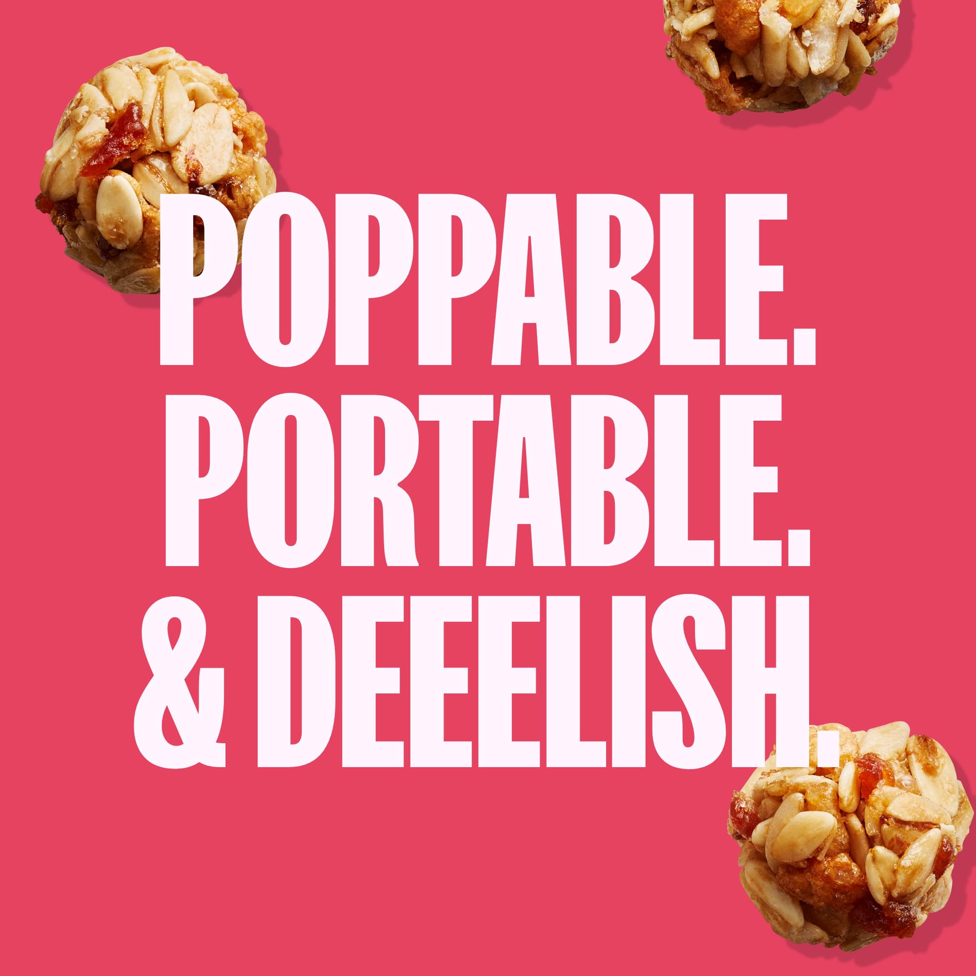 MadeGood close-up of granola texture and strawberry pieces, shows wholesome ingredients