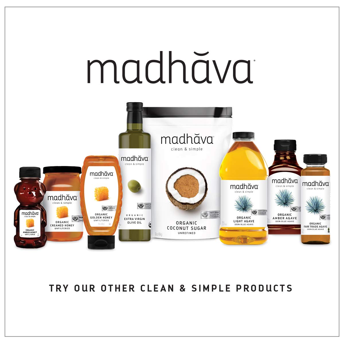Madhava bag opened to show dry granules and resealable convenience in pantry