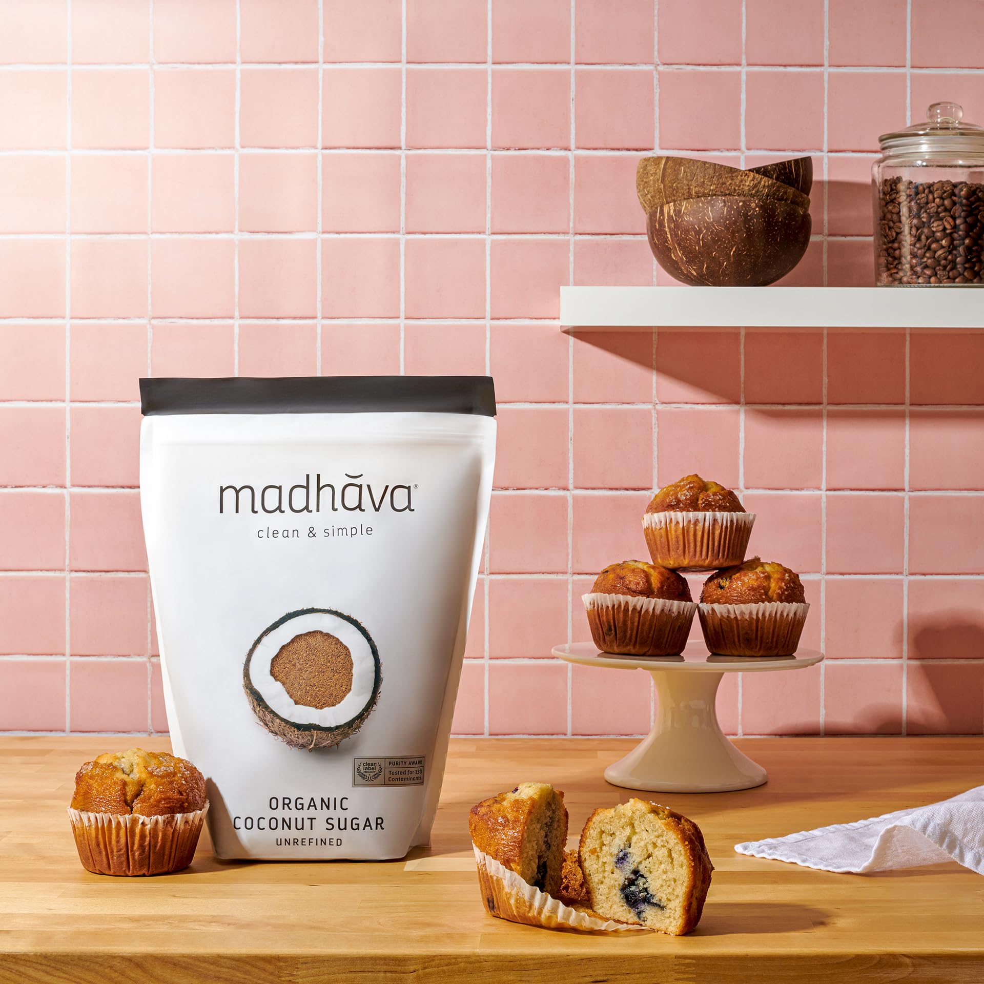 Madhava product label and certifications displayed for purity and third-party testing