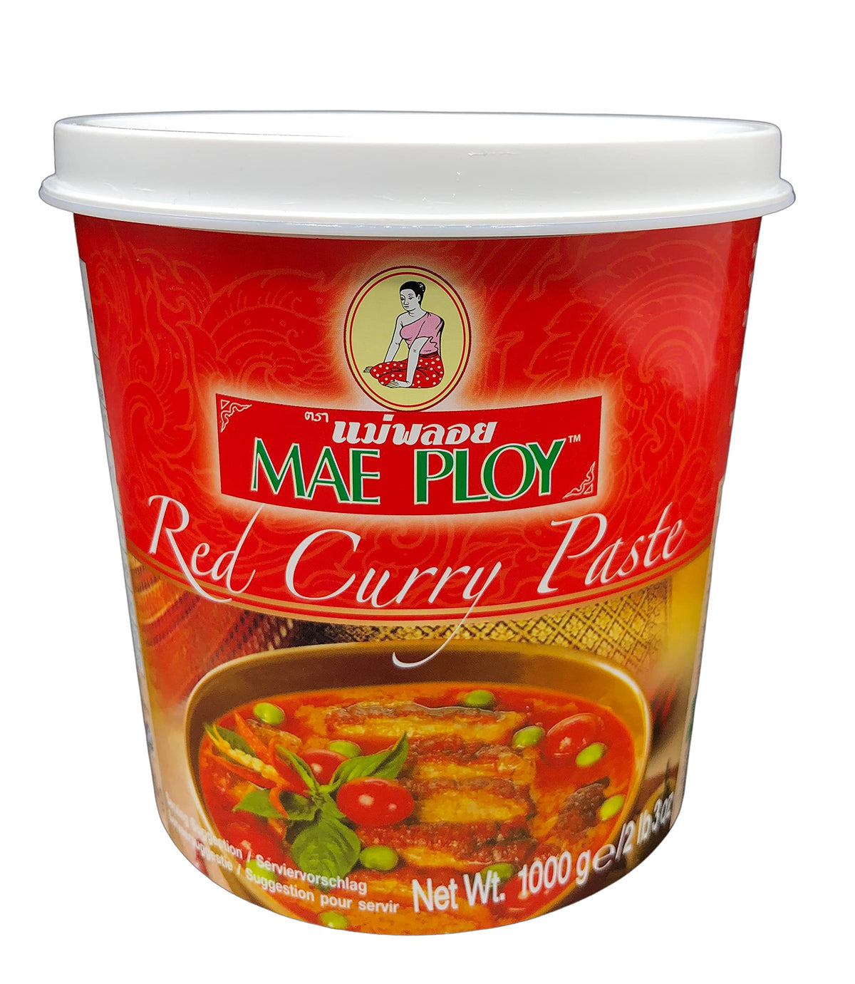 Mae Ploy tub front view showing authentic Thai branding and convenience
