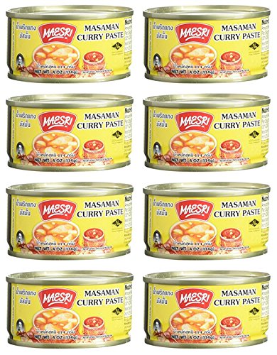 MAESRI tin front packaging showing label and benefit of authentic Thai flavor