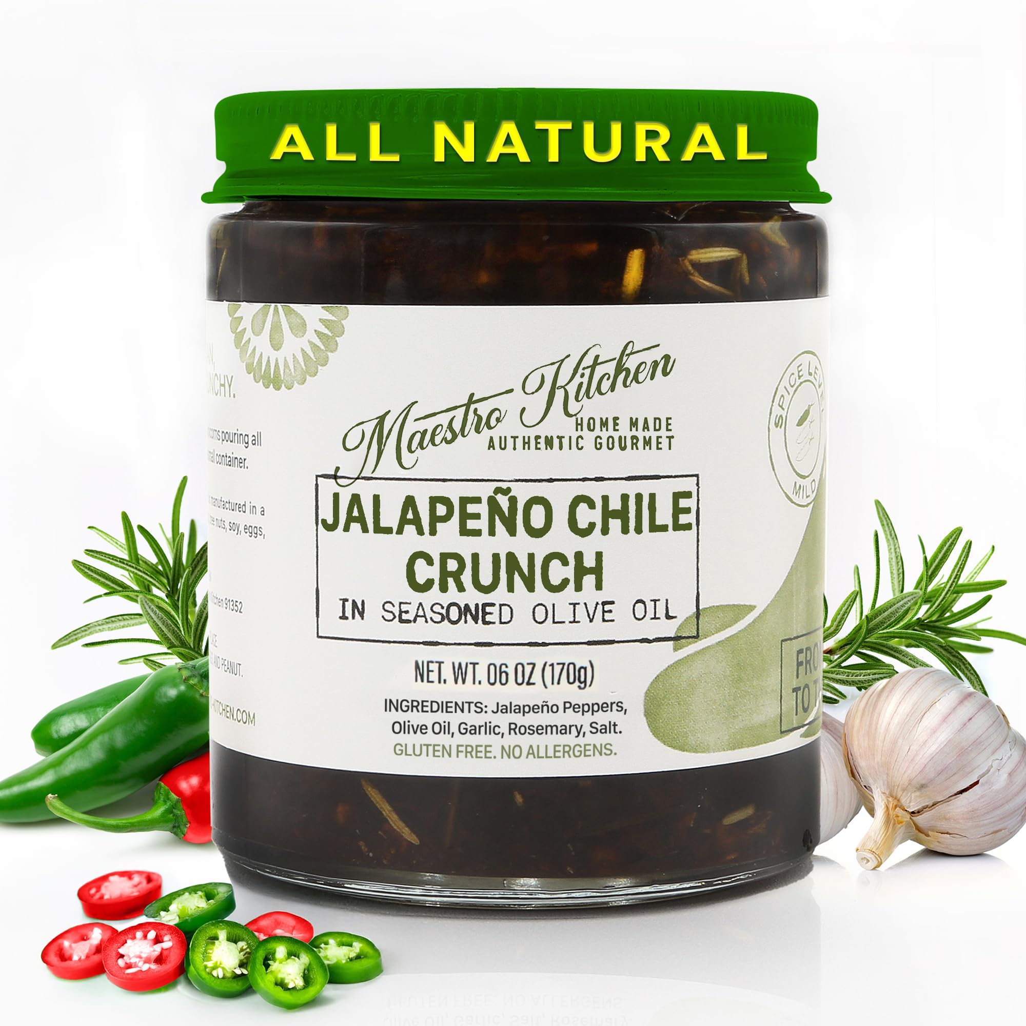MAESTRO KITCHEN front label on jar showing product name and design benefit clarity