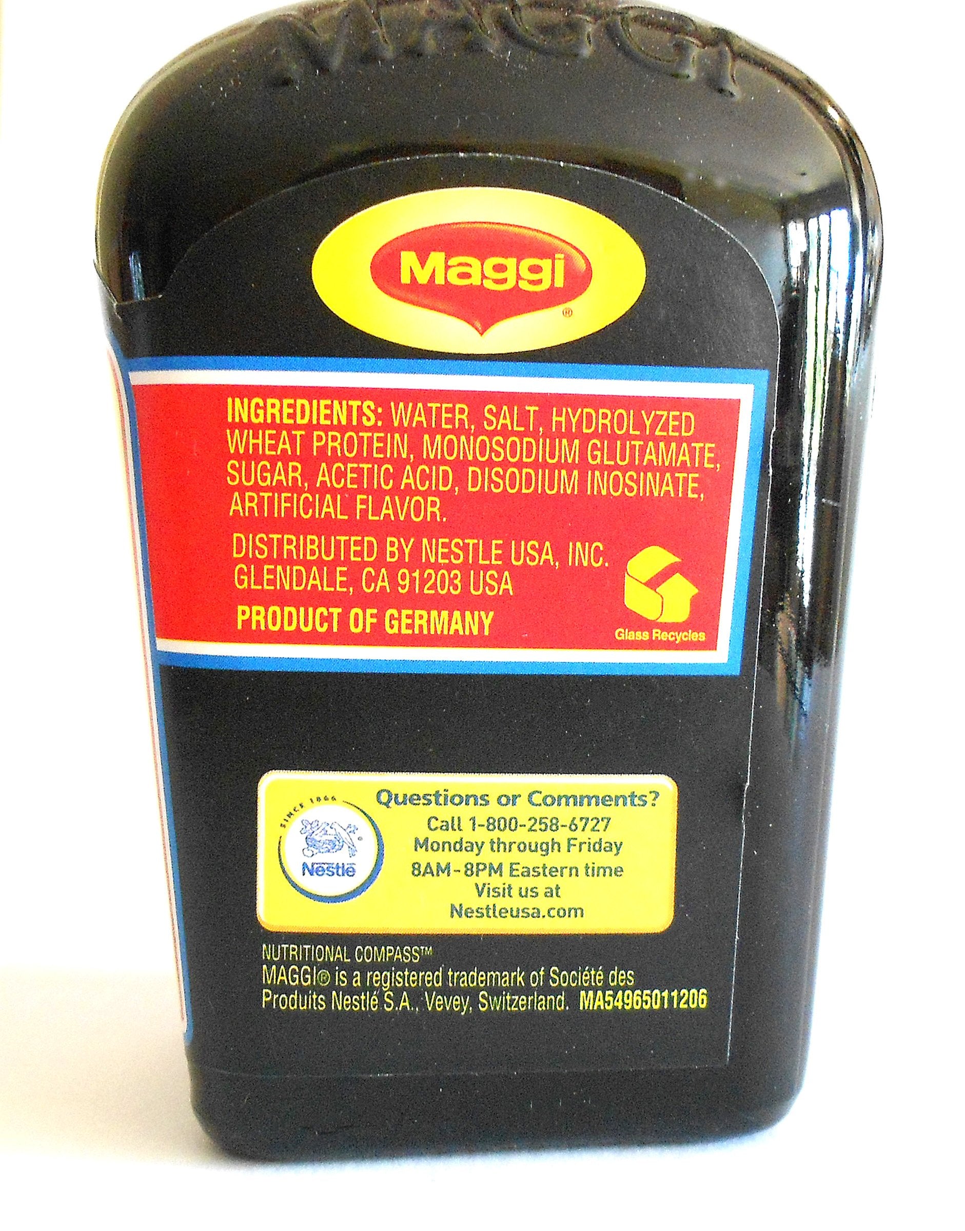 Maggi pour close-up demonstrating controlled dispensing and concentrated flavor benefit