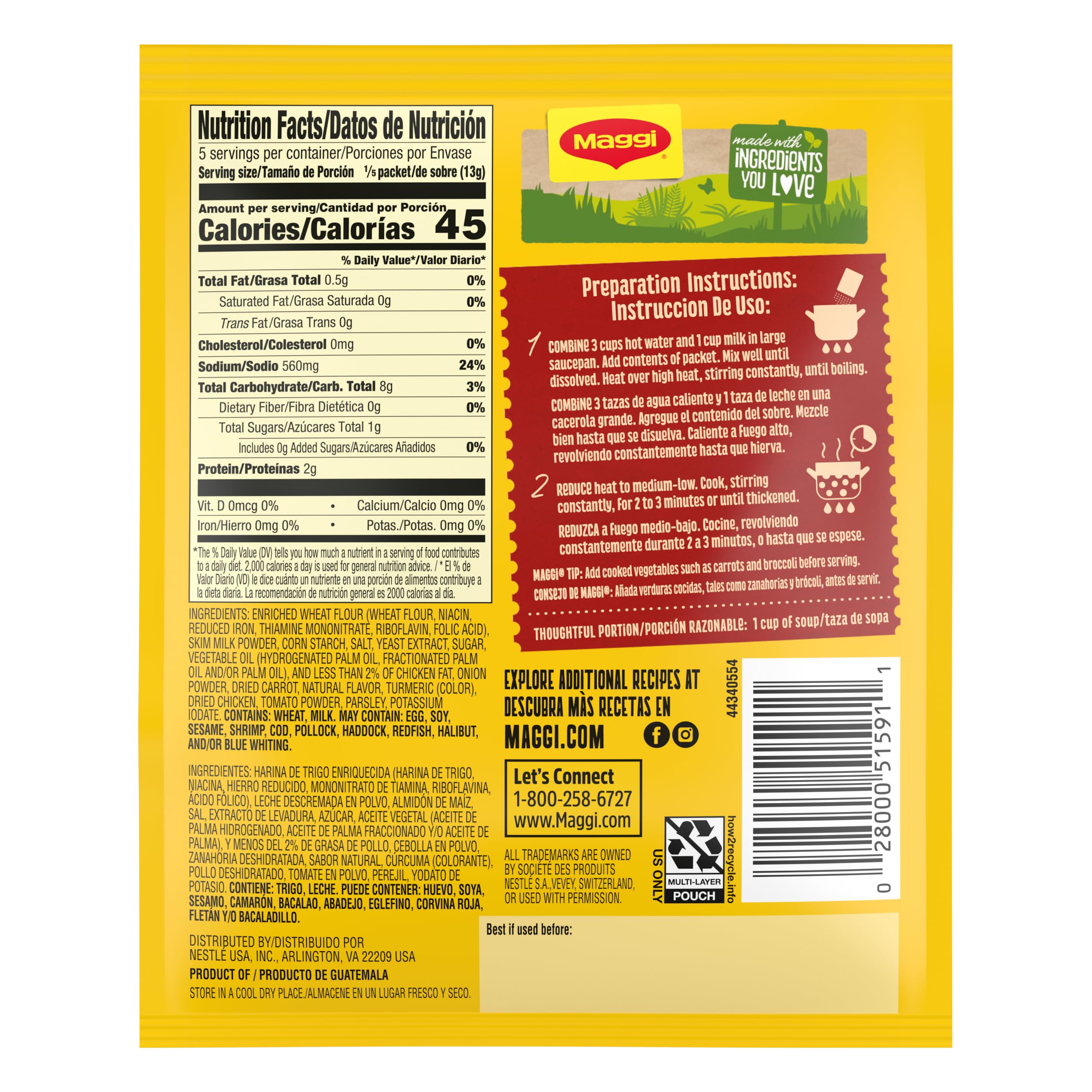 Maggi packet in hand for scale showing compact pantry-friendly size