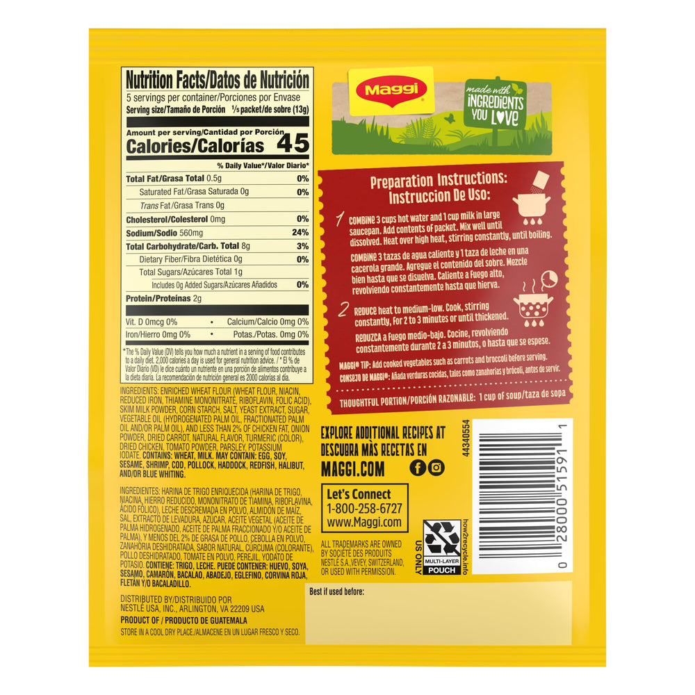 Maggi packet in hand for scale showing compact pantry-friendly size