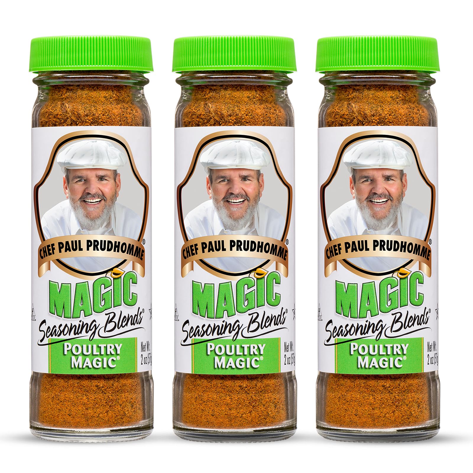 Magic Seasoning Blends bottle front view showing label and size benefit