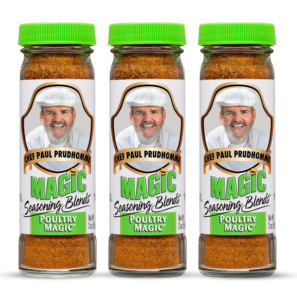 Magic Seasoning Blends bottle front view showing label and size benefit