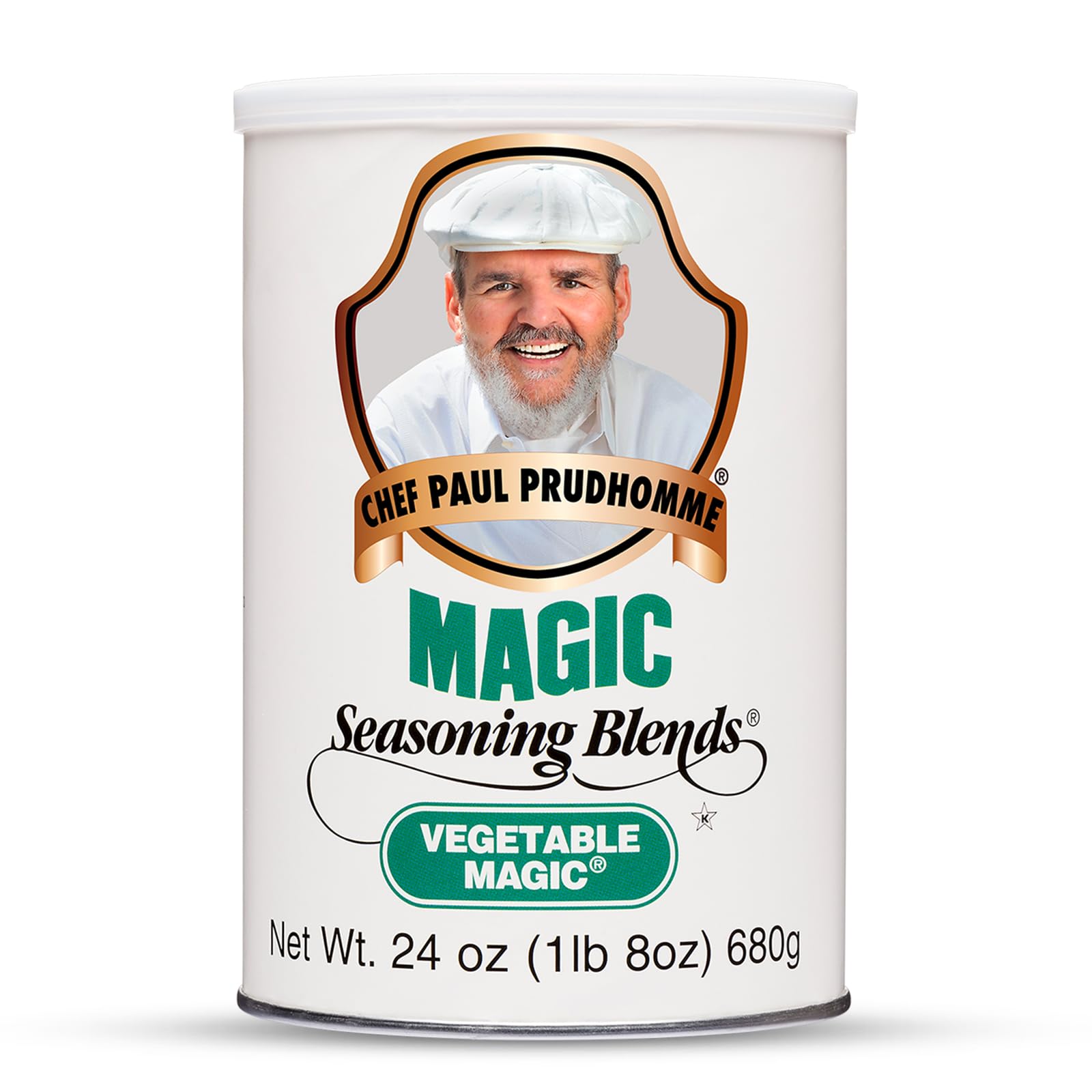 Magic Seasoning Blends front packaging showing 24 oz jar and label benefits
