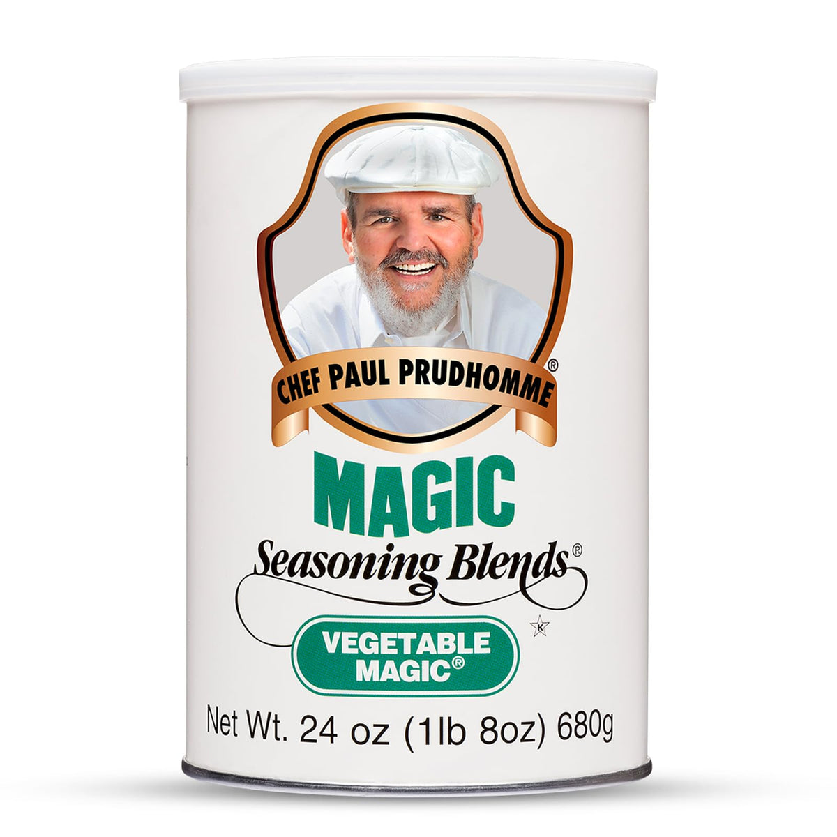Magic Seasoning Blends front packaging showing 24 oz jar and label benefits