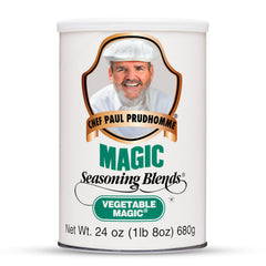 Magic Seasoning Blends front packaging showing 24 oz jar and label benefits