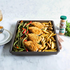 Magic Seasoning Blends sprinkled on roasted vegetables for richer caramelized flavor