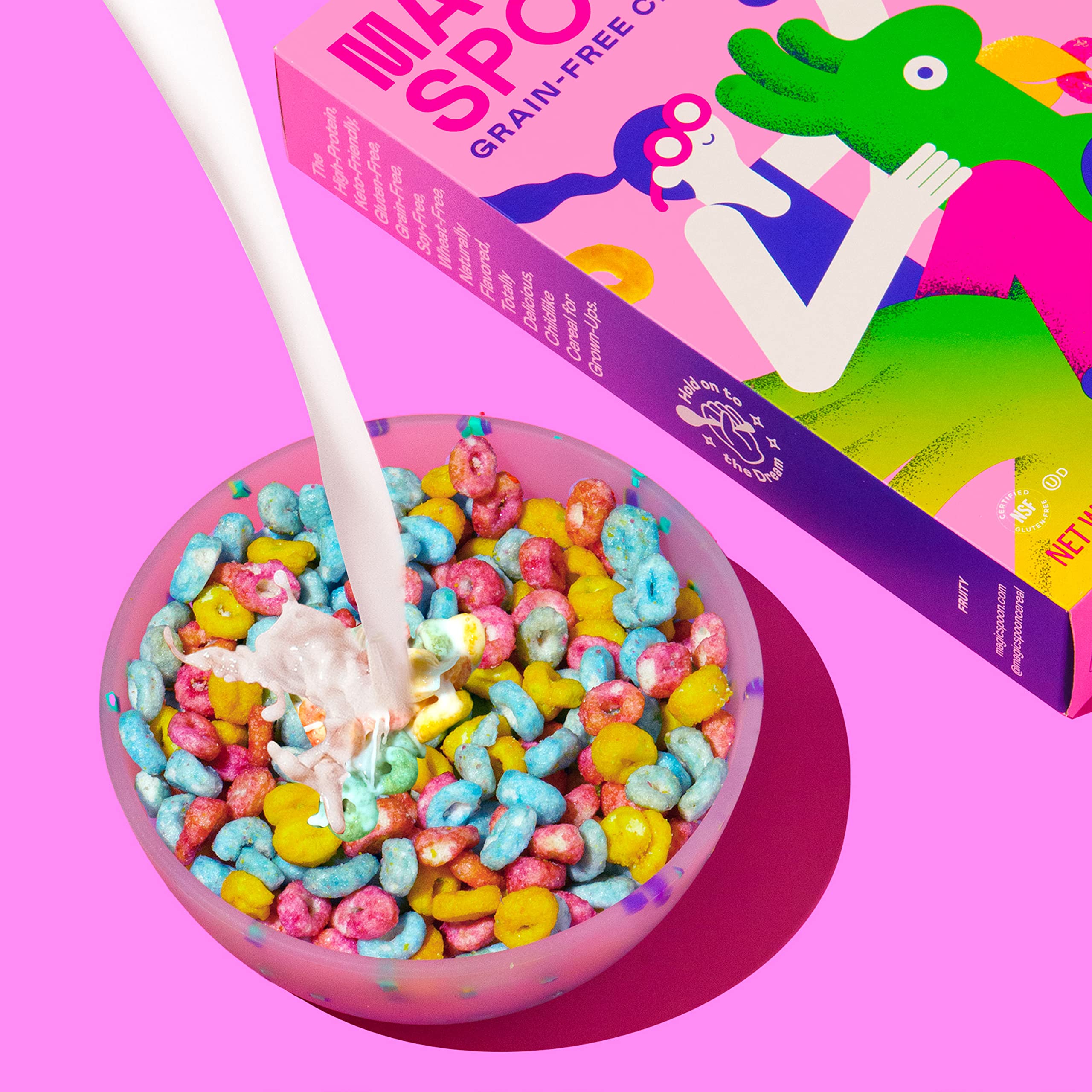 Magic Spoon bowl topped with fresh berries for added nutrition