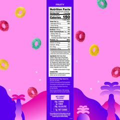 Pouring milk over Magic Spoon fruity cereal showing lasting crunch