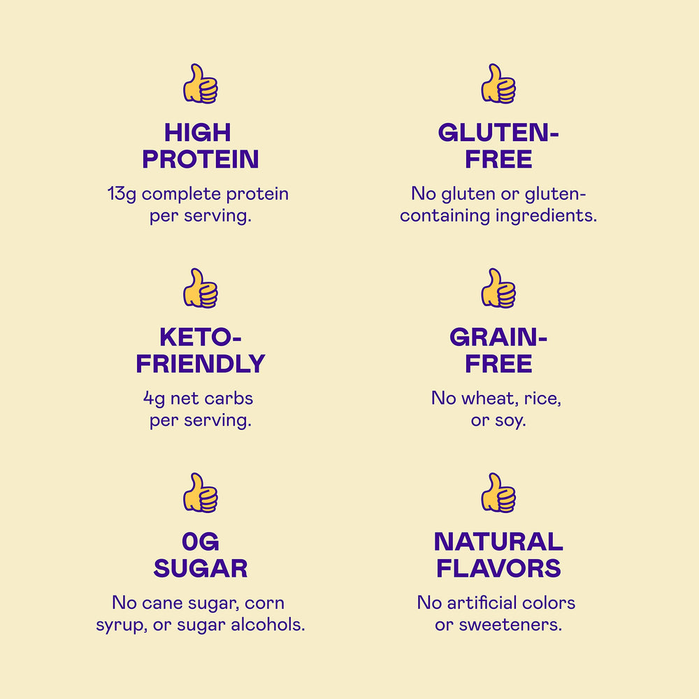 Magic Spoon nutrition label detail showing protein and zero sugar
