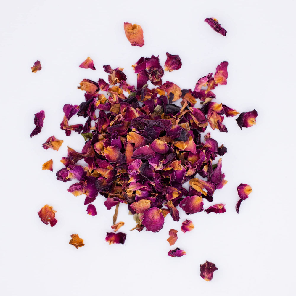 MagJo close-up of dried rose petal texture highlighting natural aroma preservation