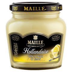 Maille hollandaise sauce jar front view showing label and creamy texture benefit