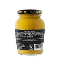 Maille close-up of label details highlighting French origin and quality for confident selection