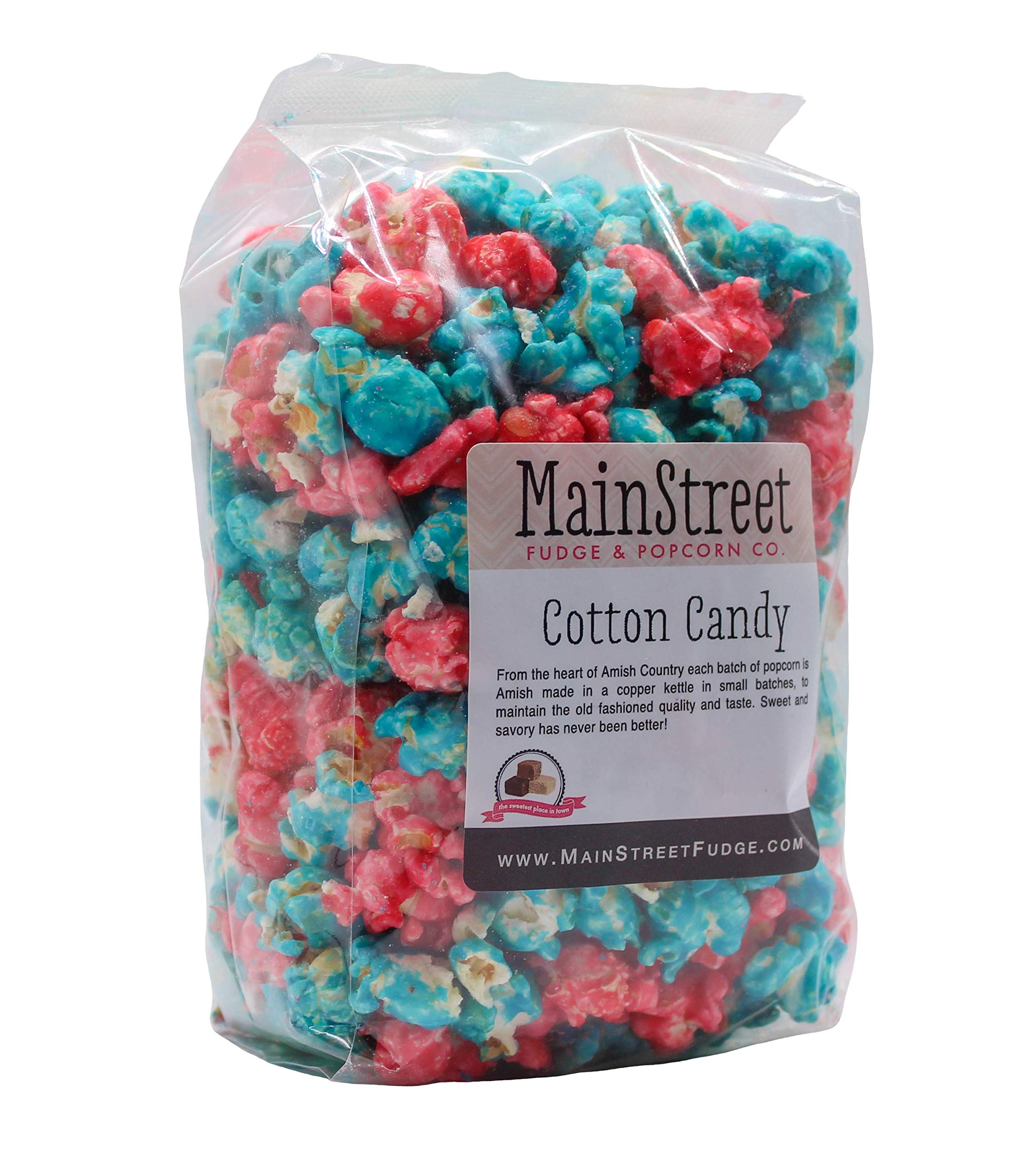 MainStreet front packaging showing resealable bag and cotton candy flavor benefit freshness
