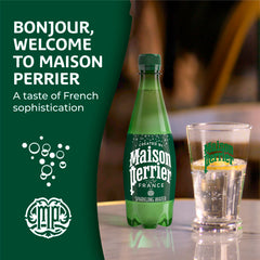 Maison Perrier carbonation detail with bubbles that deliver crisp mouthfeel