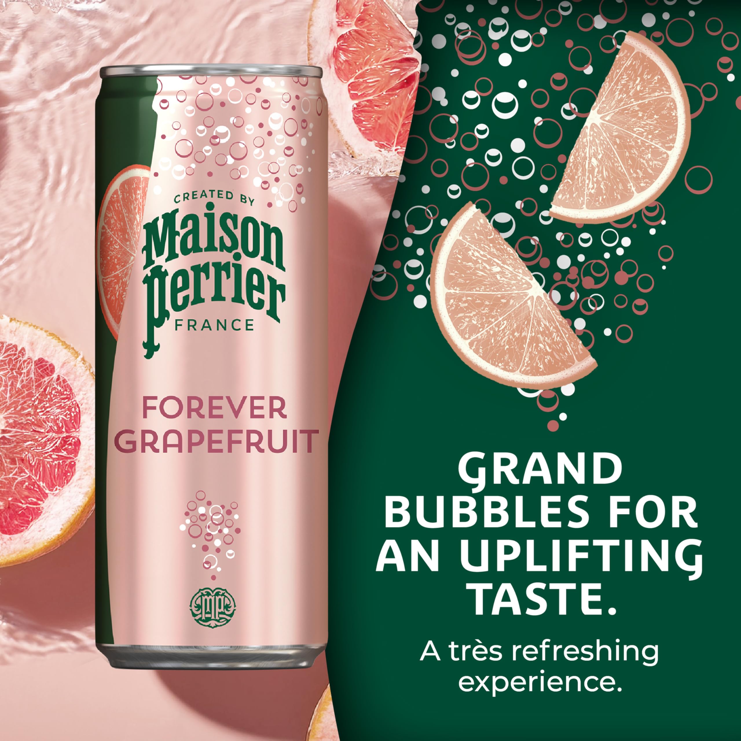 Maison Perrier can close-up label detail highlighting French origin benefit
