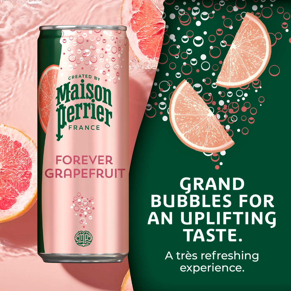 Maison Perrier can close-up label detail highlighting French origin benefit