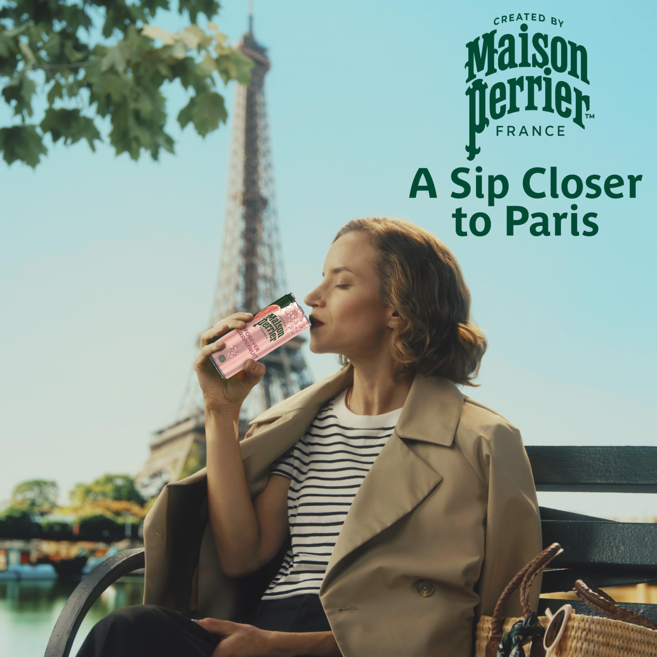 Maison Perrier cans chilled in fridge offering ready-to-serve convenience