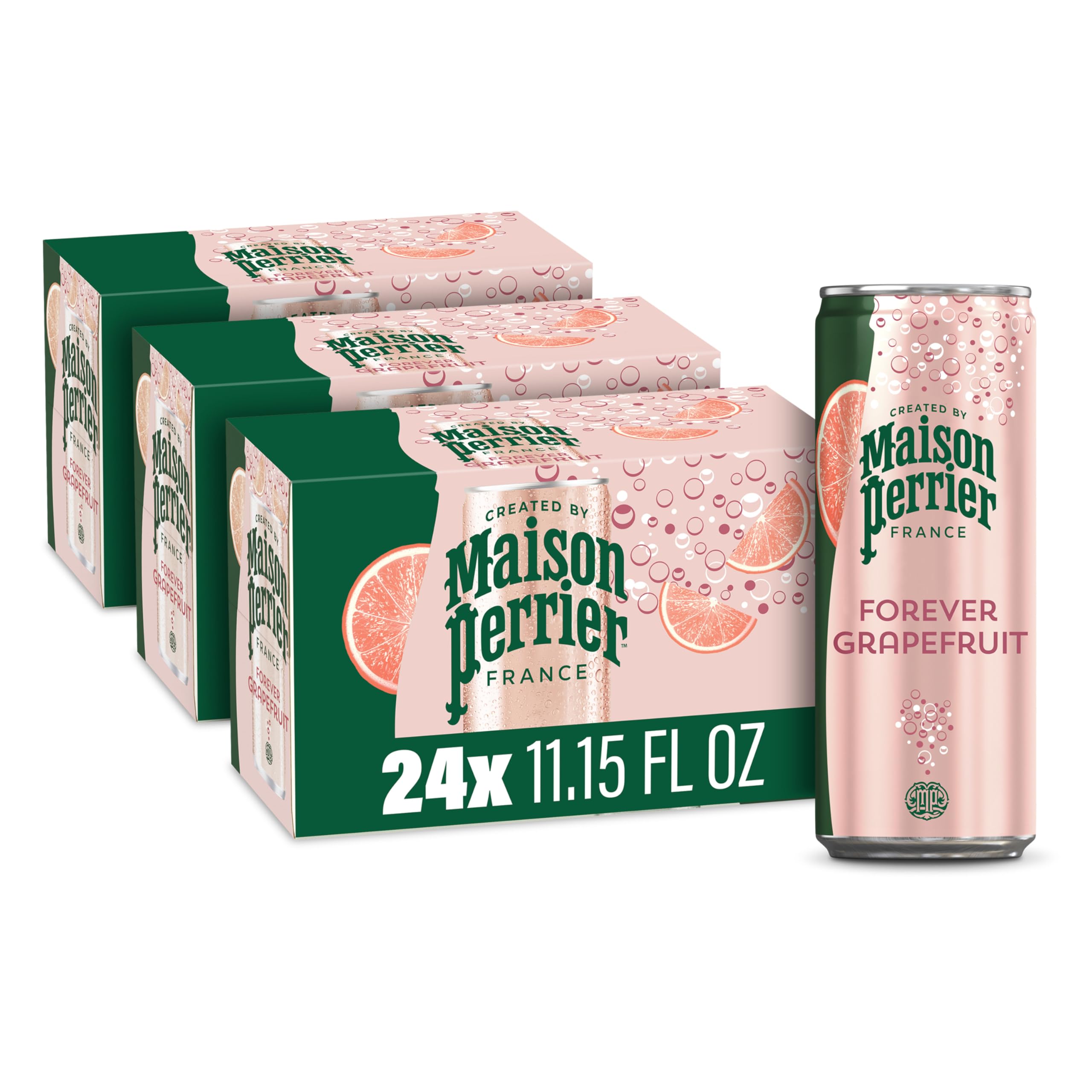 Maison Perrier front pack showing 24-pack convenience and premium look