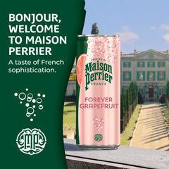 Maison Perrier open can with bubbles showing refreshing carbonation benefit