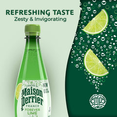 Maison Perrier bottle bubbles close-up illustrating lively carbonation benefit