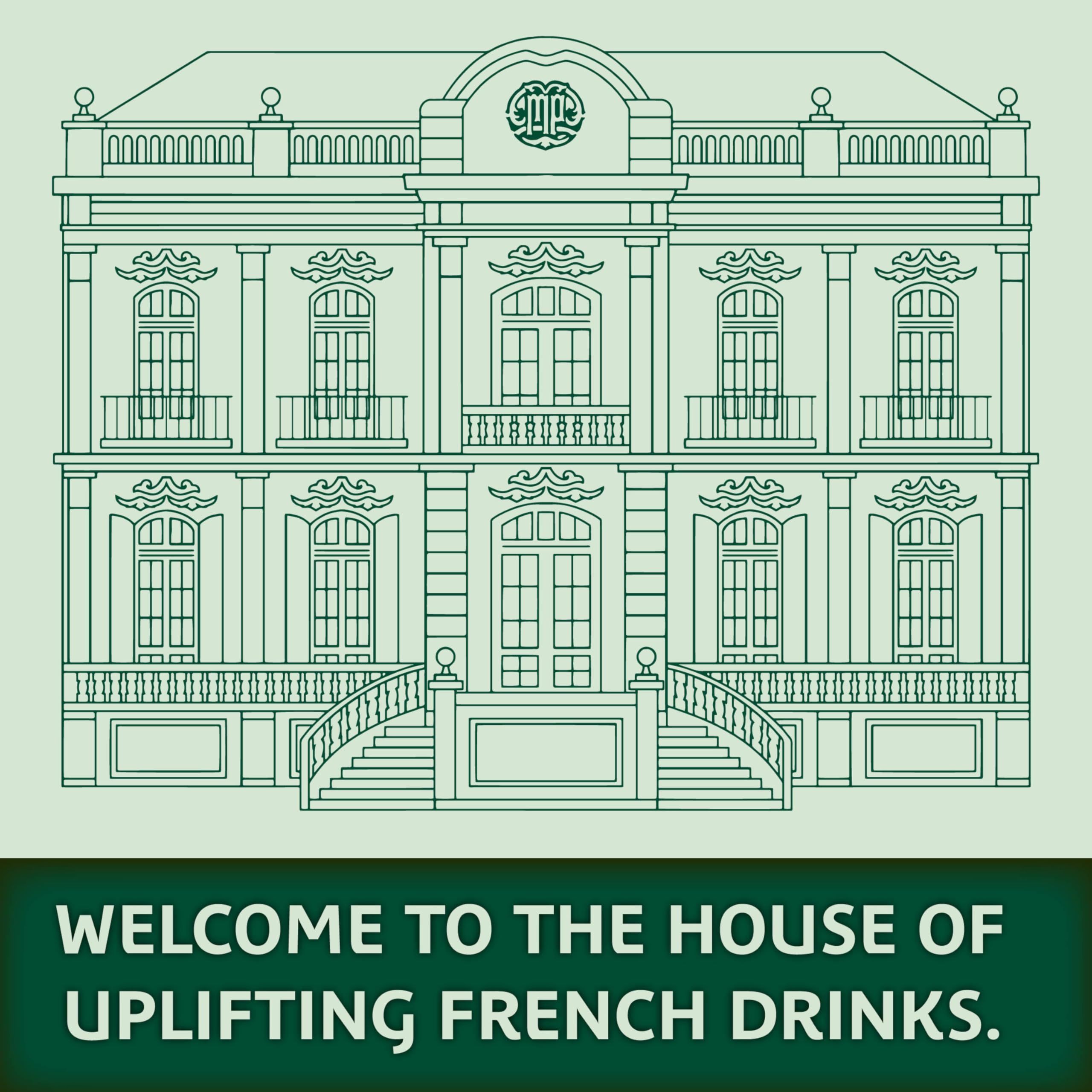 Maison Perrier bottle held in hand to show size and portability advantage