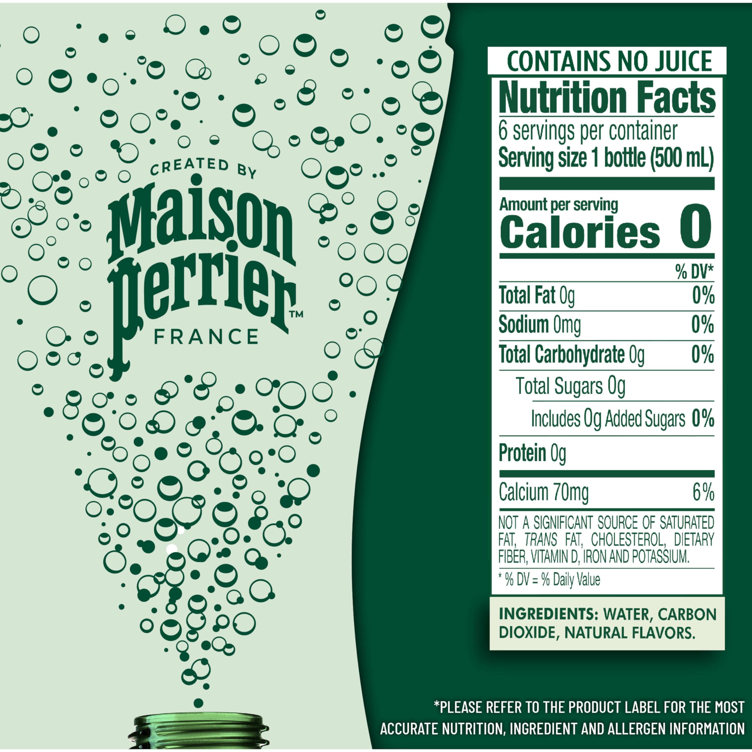 Maison Perrier six-pack arrangement demonstrating convenient multi-bottle supply