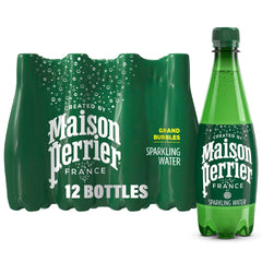 Maison Perrier front packaging showing twelve bottles for consistent refreshment