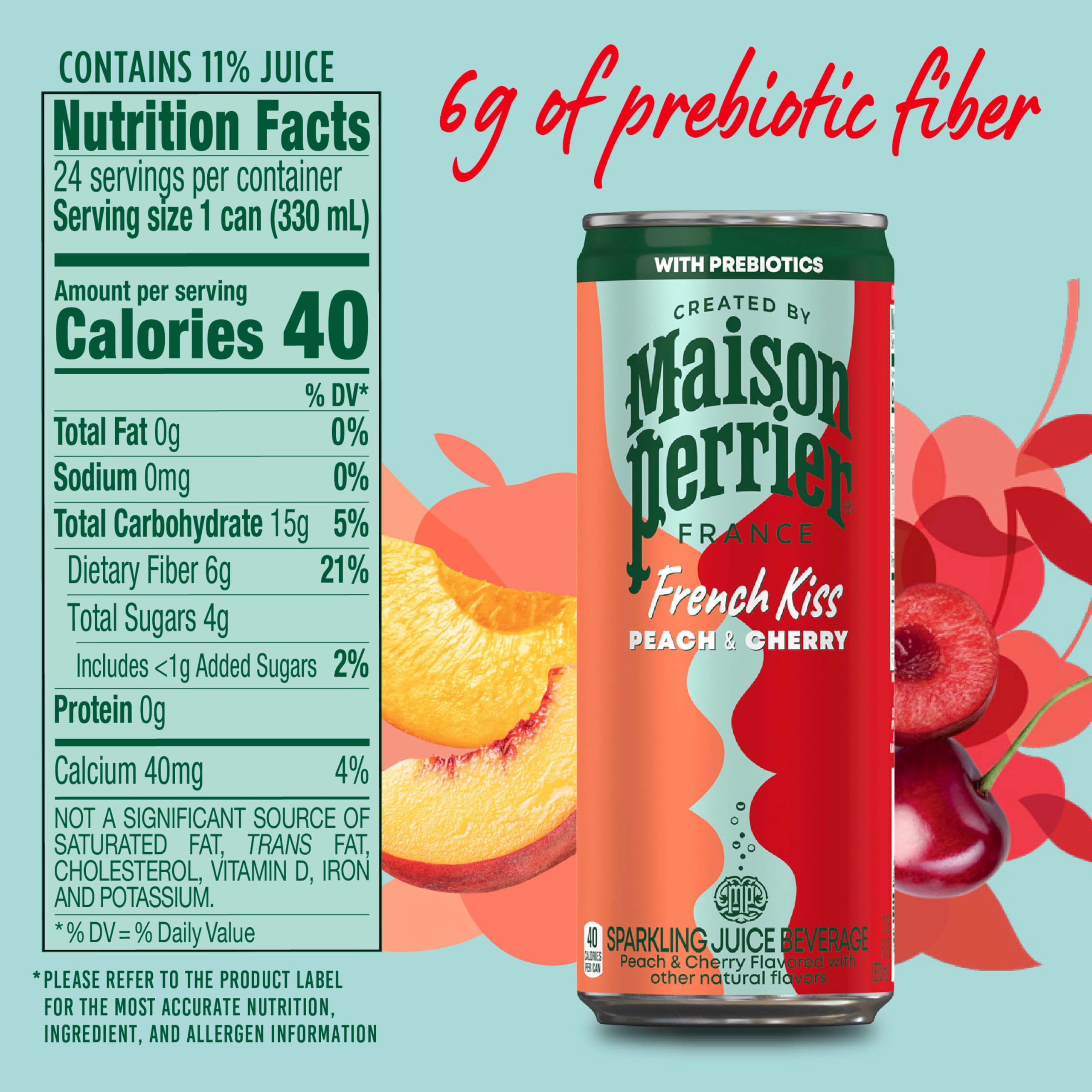 Maison Perrier can next to hand for scale demonstrating single-serve convenience