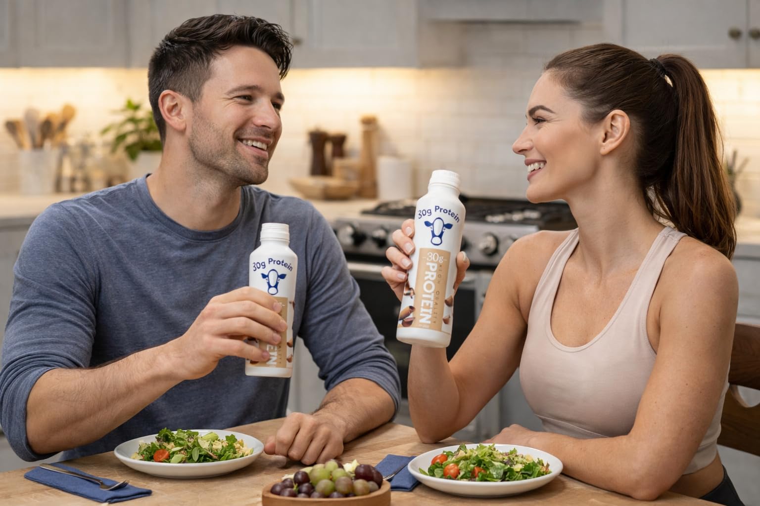 MAJUU CONNECT bottle beside gym gear demonstrating post-workout recovery use
