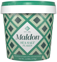 Maldon front tub showing resealable packaging and brand clarity for convenience