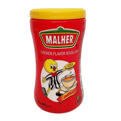 Malher chicken bouillon front packaging showing size and label, boosts pantry convenience
