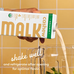 MALK ingredients view of organic cashews and almonds highlighting purity