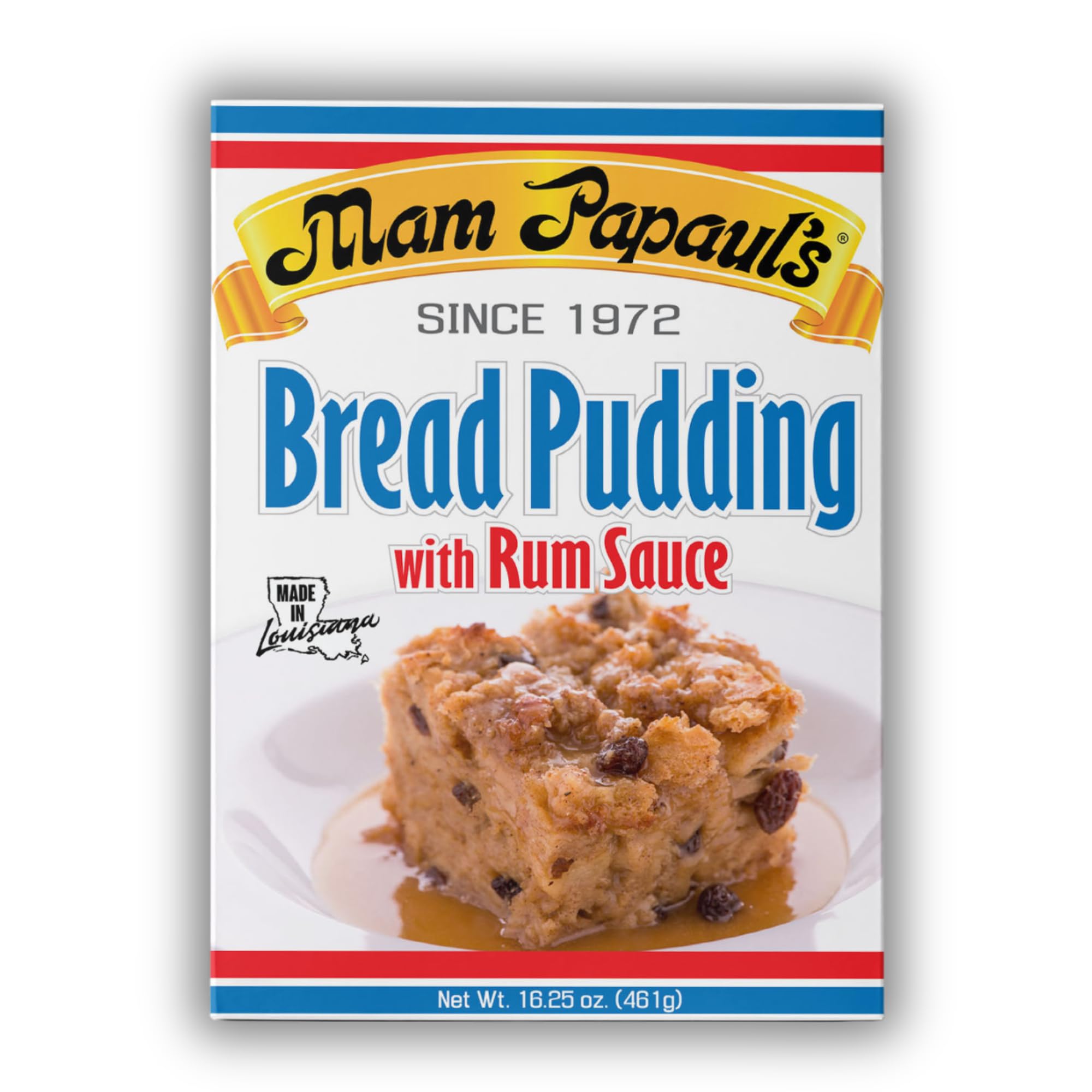 Mam Papaul's bread pudding on a brunch table for festive serving