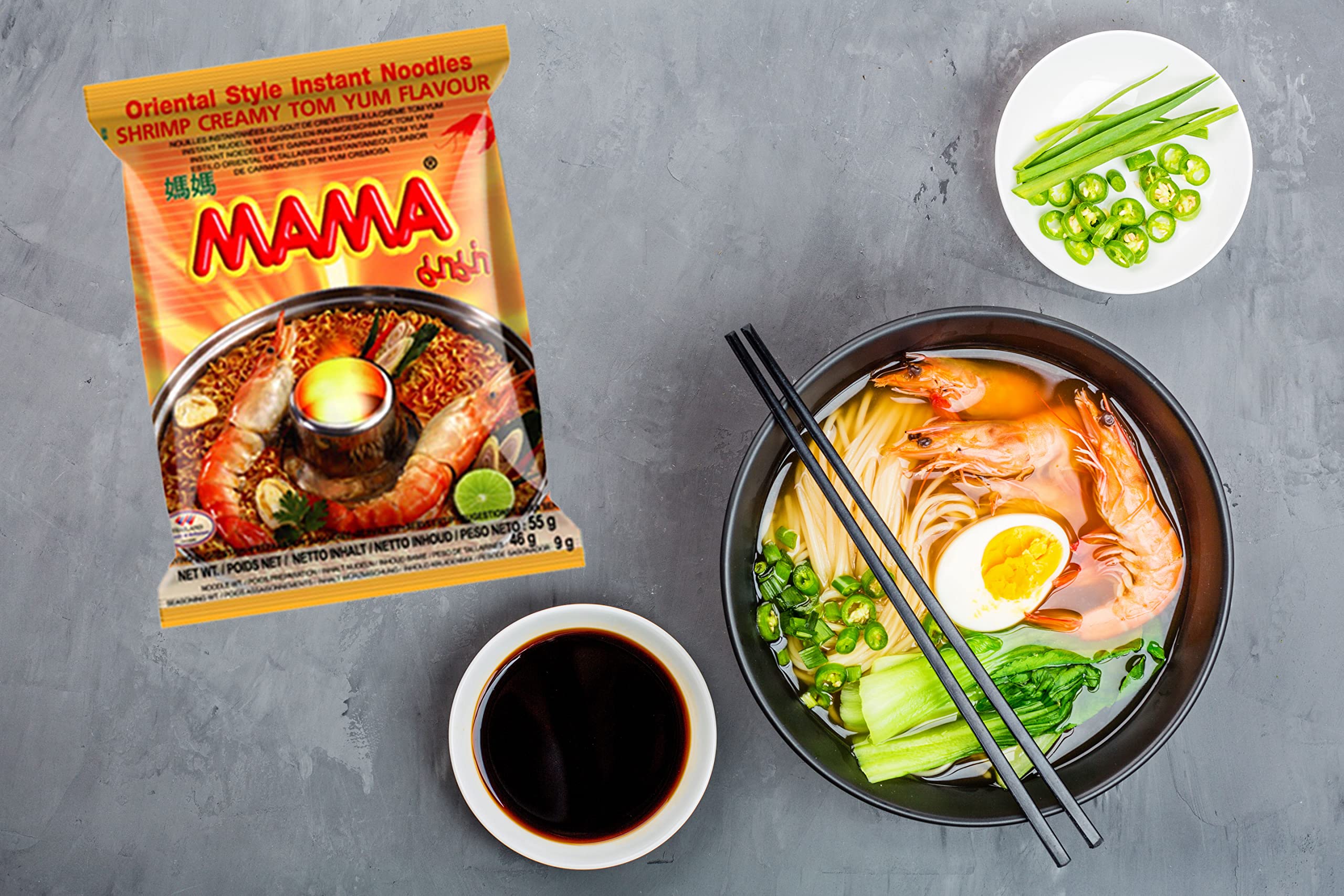 MAMA chicken cooked bowl with garnishes showing comforting meal option