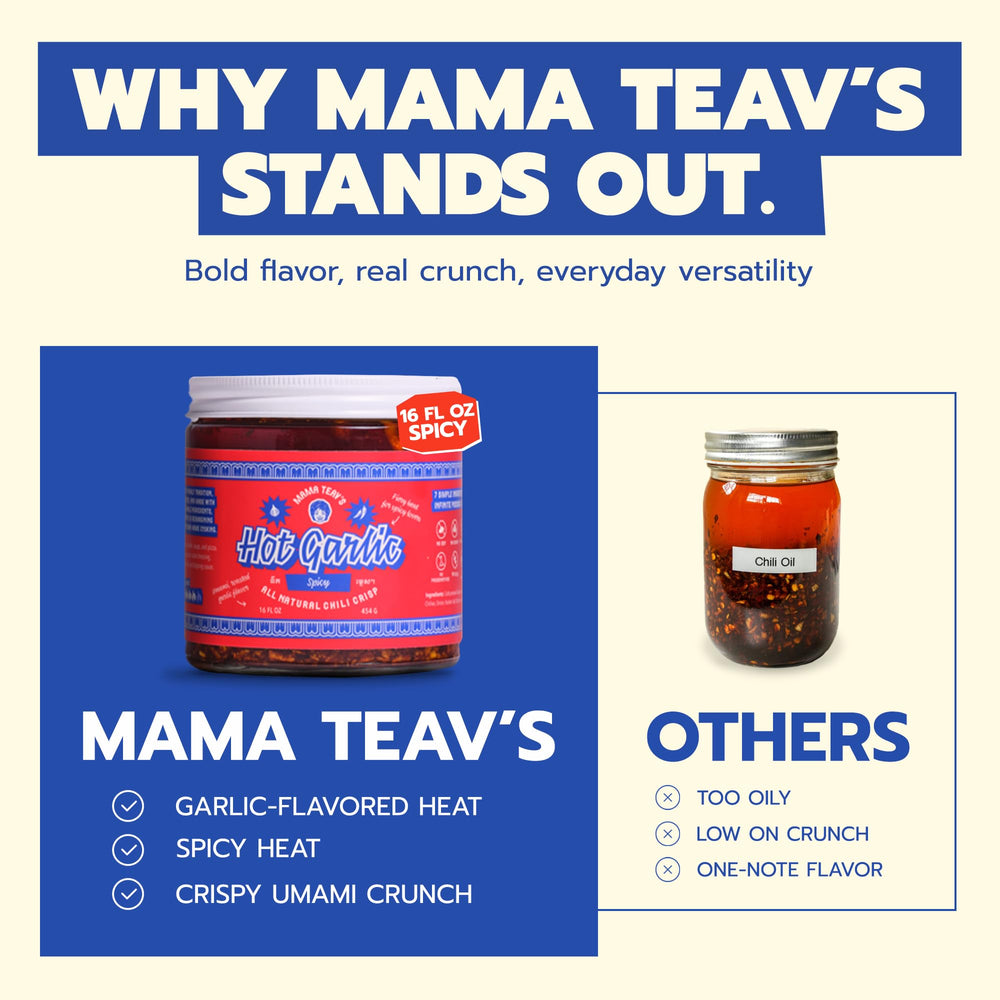 Mama Teav's label listing simple ingredients for clean, allergen-free profile