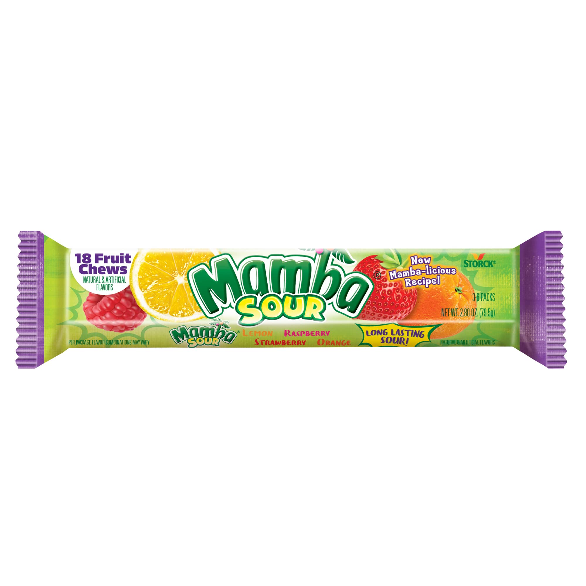 Mamba close-up of chewy texture and glossy surface, highlights long-lasting flavor